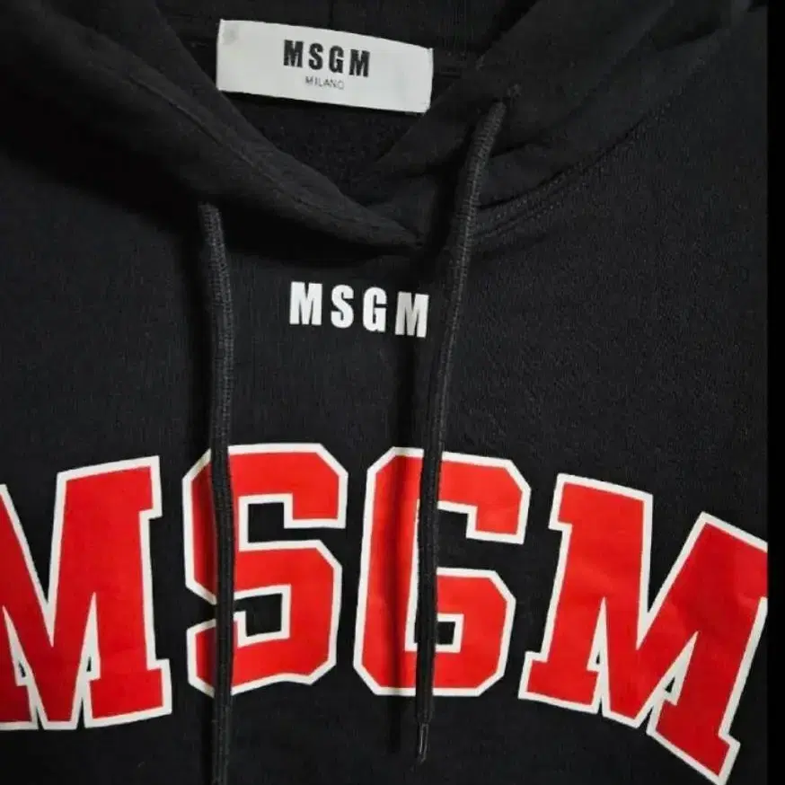 MSGM 멀티로고 기모 후드티S