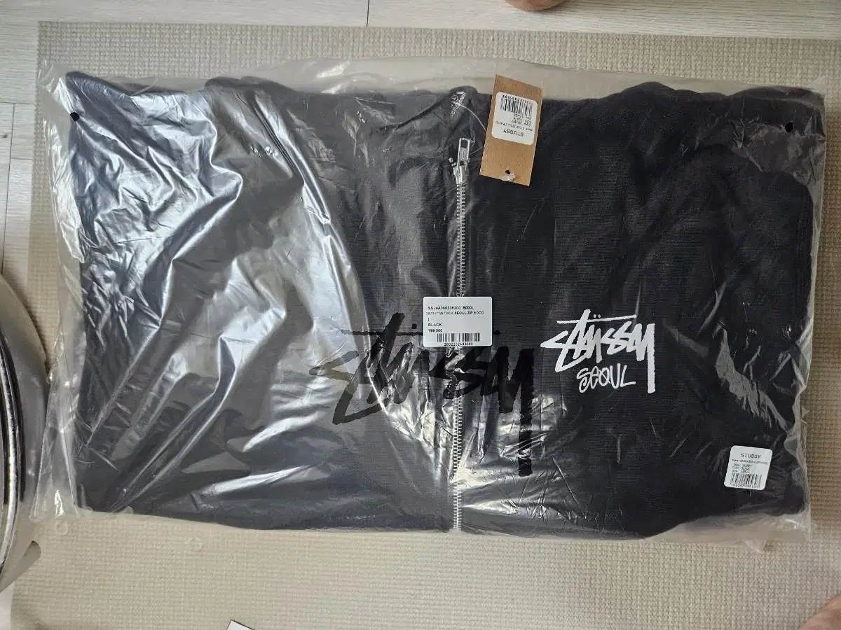 Stussy Seoul Hoodie Zip Up Black L New for Sale