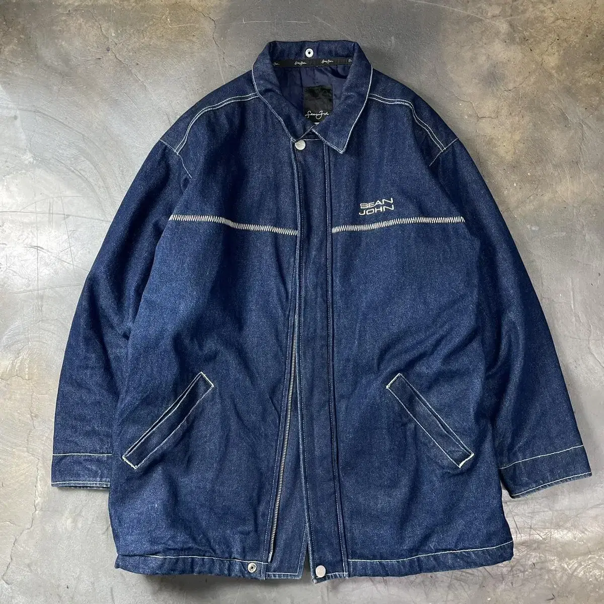 Sheon Zone Denim Quilted Jacket