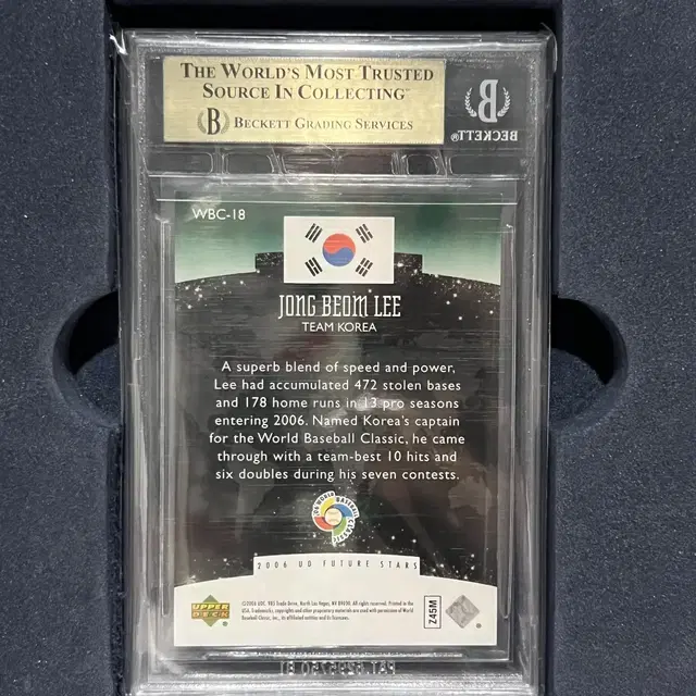 2006 어퍼덱 퓨쳐스 스타 이종범 그린 #1812/499bgs9.5