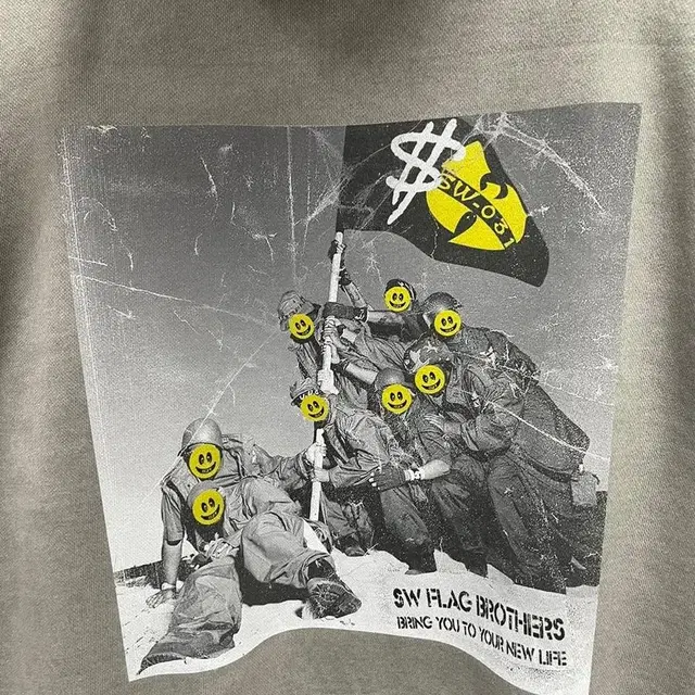 SW031 SW FLAG BROTHERS PIGMENT HOODIE