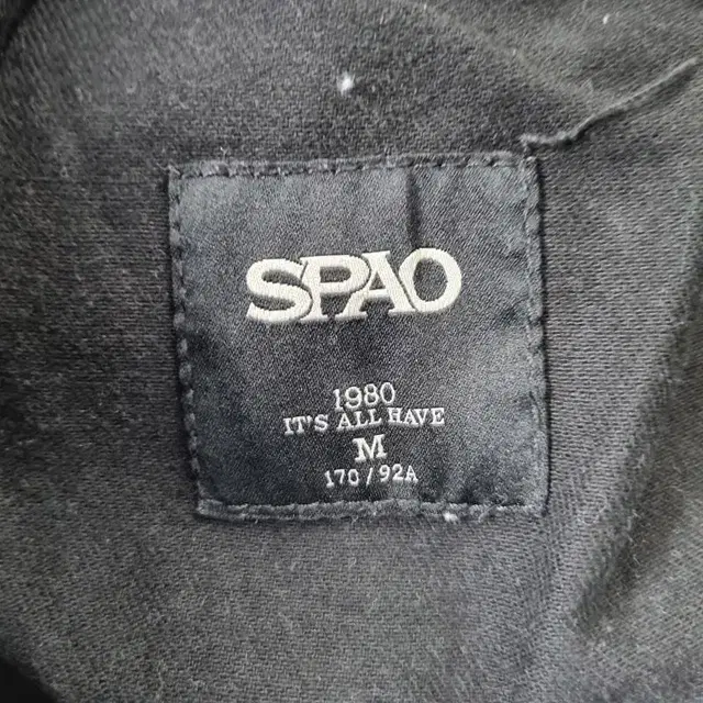 C3140 SPAO 남M 블랙 구제 캐주얼 자켓/더크