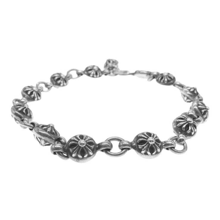 CHROME HEARTS 크롬하츠 크로스볼 실버 팔찌