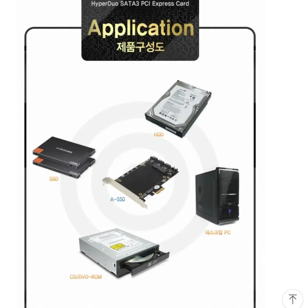 SSD 확장카드 / SATA3 PCI Express 카드 / 데스크탑용