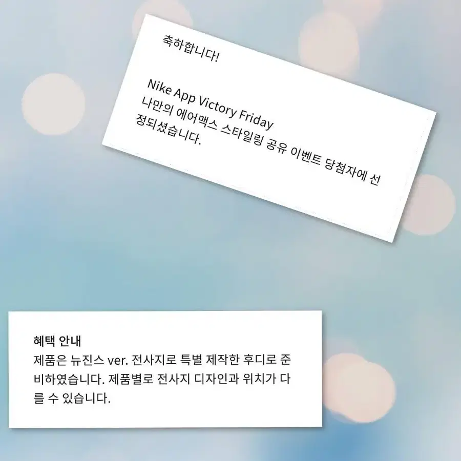 나이키 뉴진스 후드 100 L