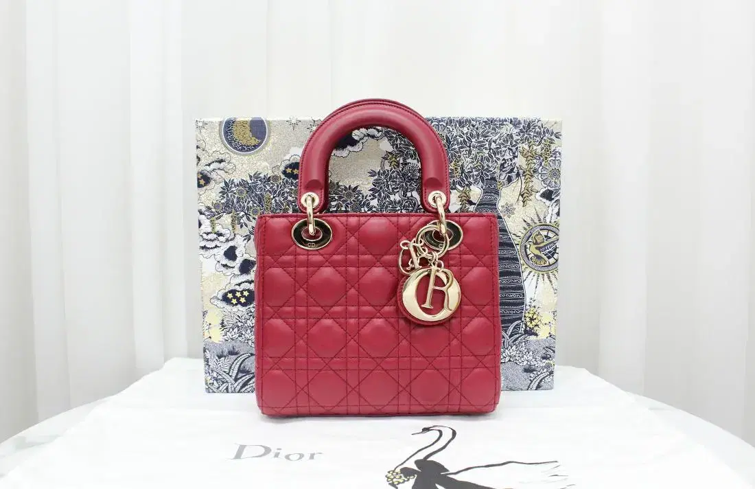 [Used] Dior Lady Bag My ABC Dior Cherry Red Small Tote & Shoulder Bag