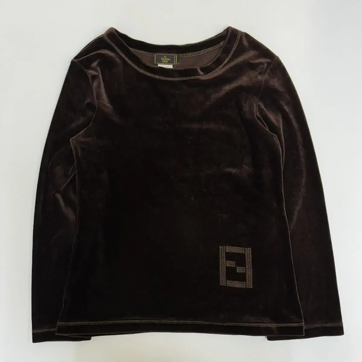 Fendi Brown Suede T-shirt