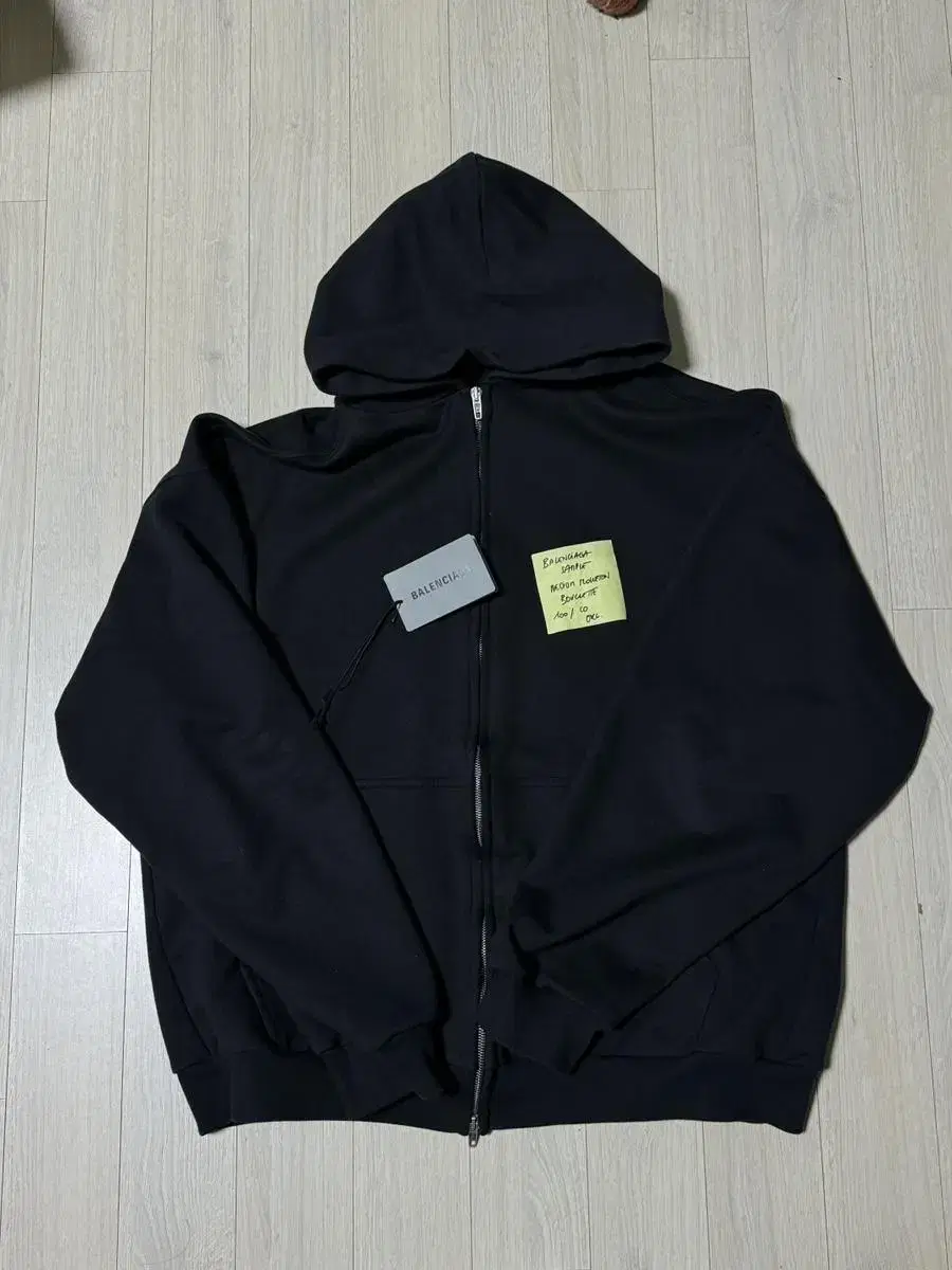 [S] Balenciaga Post-it Hoodie Zip Up