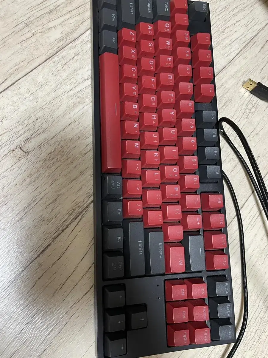 COX CK87 Galsu Keyboard Dark Red Gray