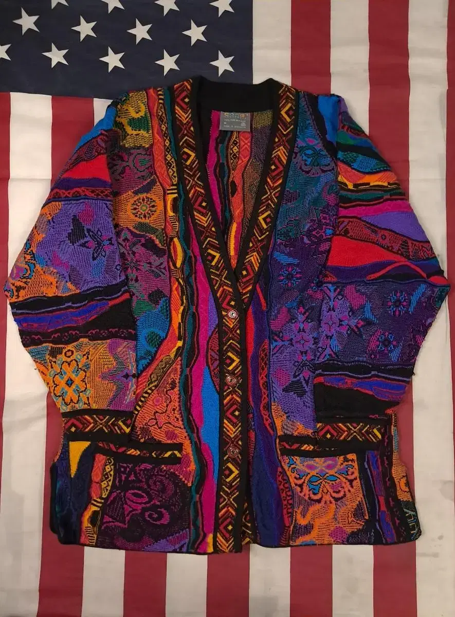 Brand New and Original Australian Coogi COOGI Cable Knit Cardigan