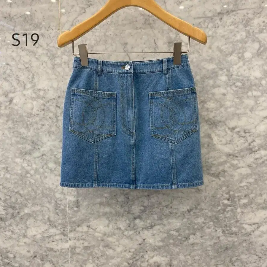 js뉴욕스타일신상 2024 s/s 스티치 청치마