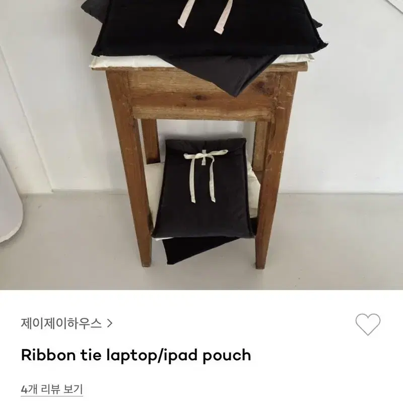 제이제이하우스 아이패드 리본 파우치 핑크 (Ribbon tie ipad