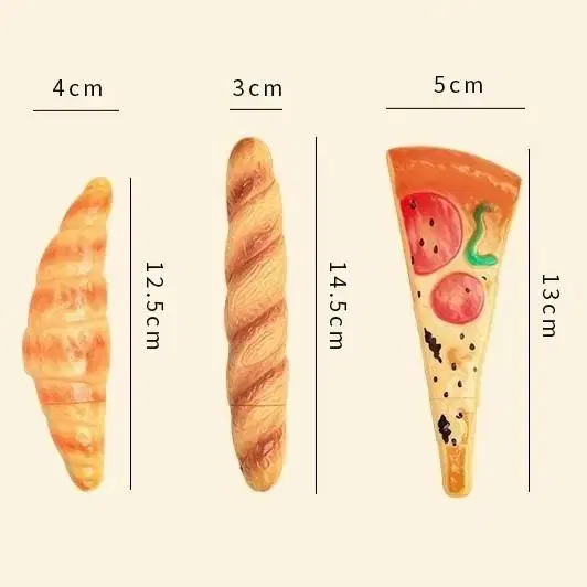 빵 마그넷 볼펜 / 냉장고 자석 붙은 바게트 피자 크로아상 주방 브레드
