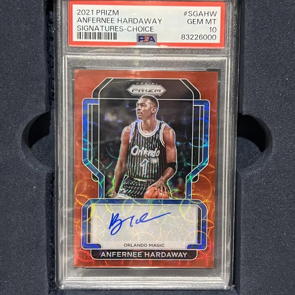 Anfernee Hardaway Choice Red Auto psa10