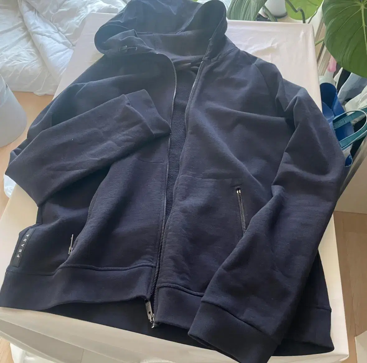 Prada Hooded Zip Up