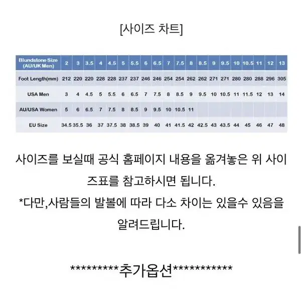 블런드스톤 9001 안전화 새제품 팝니다