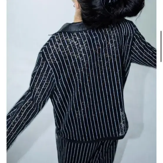 김미더영 G_Lace stripe shirt top 레이스 셔츠