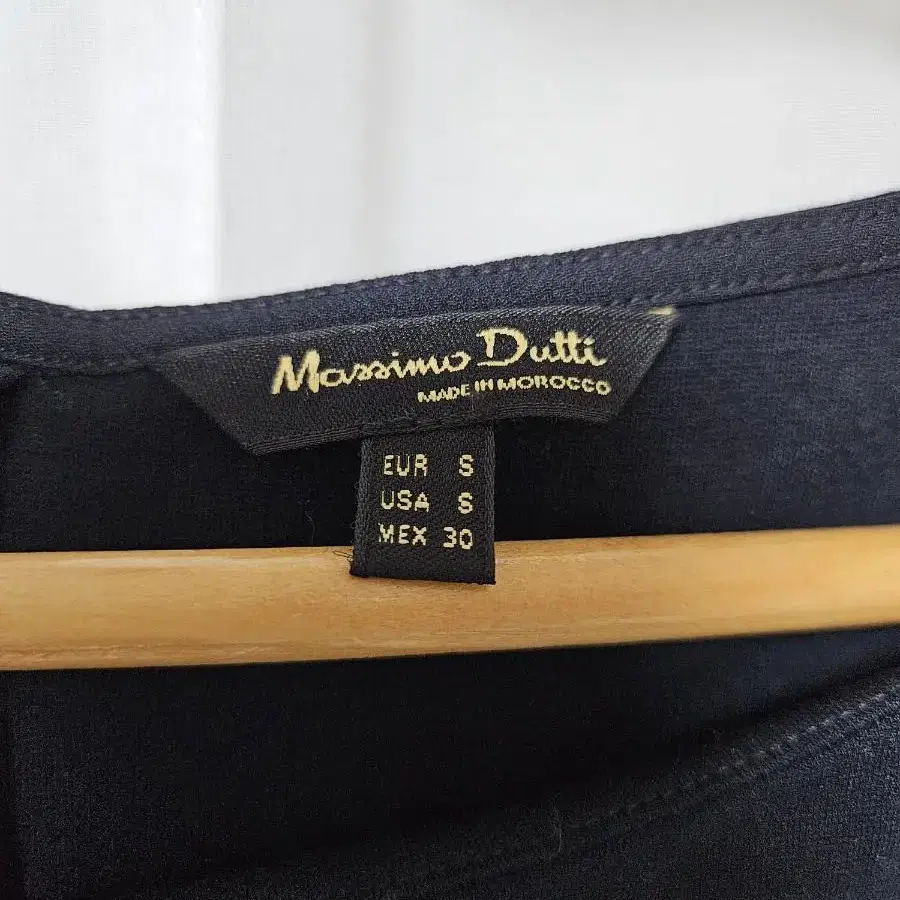 S 마시모두띠 Massimo Dutti 레더배색 민소매 원피스