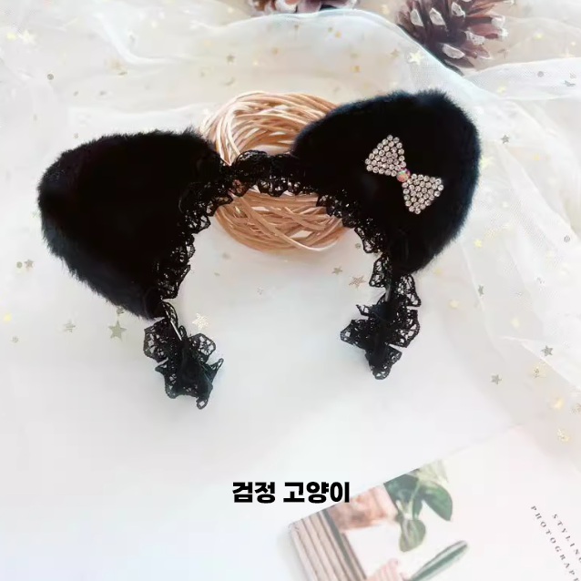 (현물) 20cm 인형옷 동물 머리띠