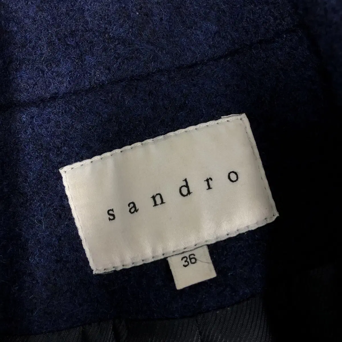 [ SANDRO ] 산드로 컬러배색 울 블렌디드 롱 코트