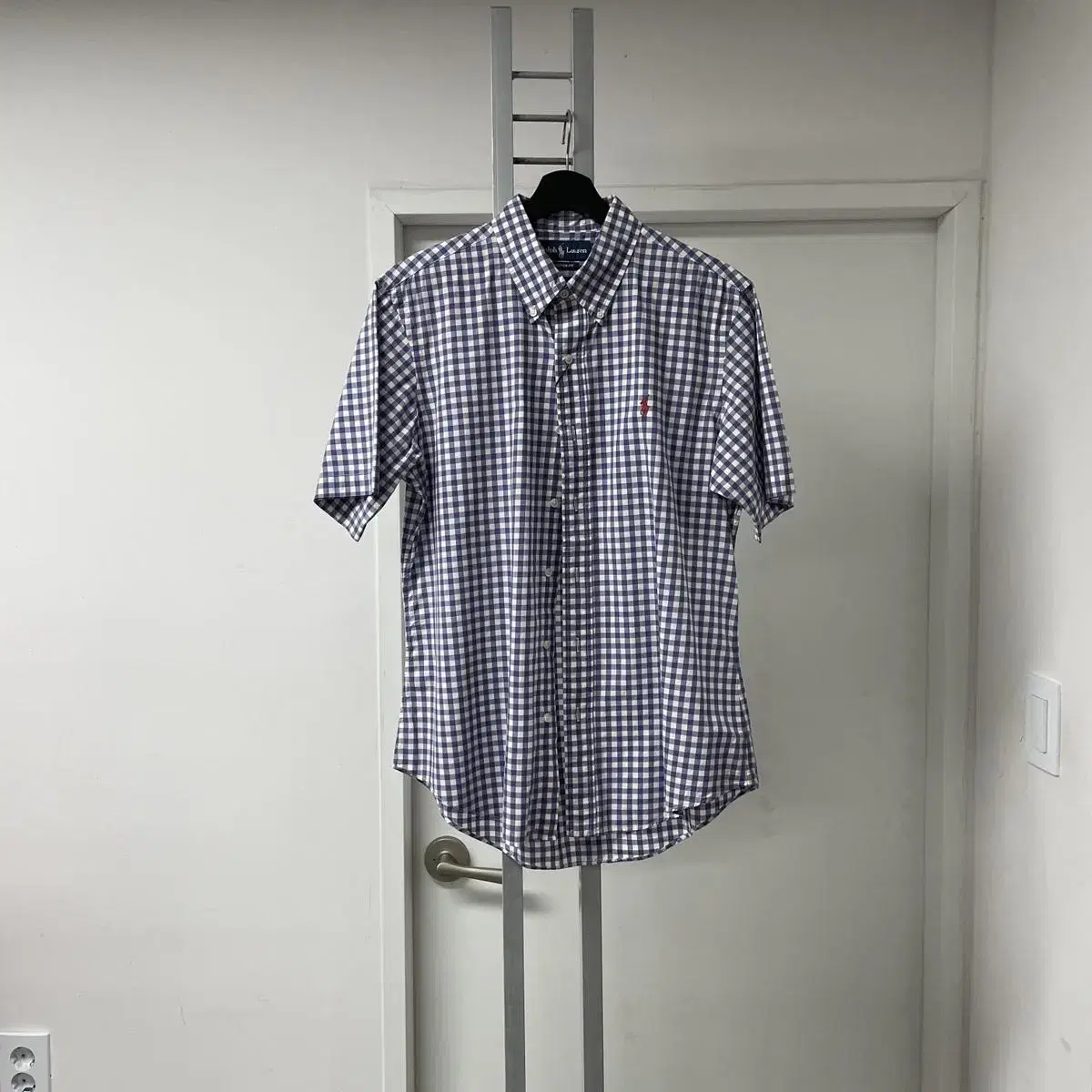 Polo Ralph Lauren Short Sleeve Gingham Check Shirt Purple L