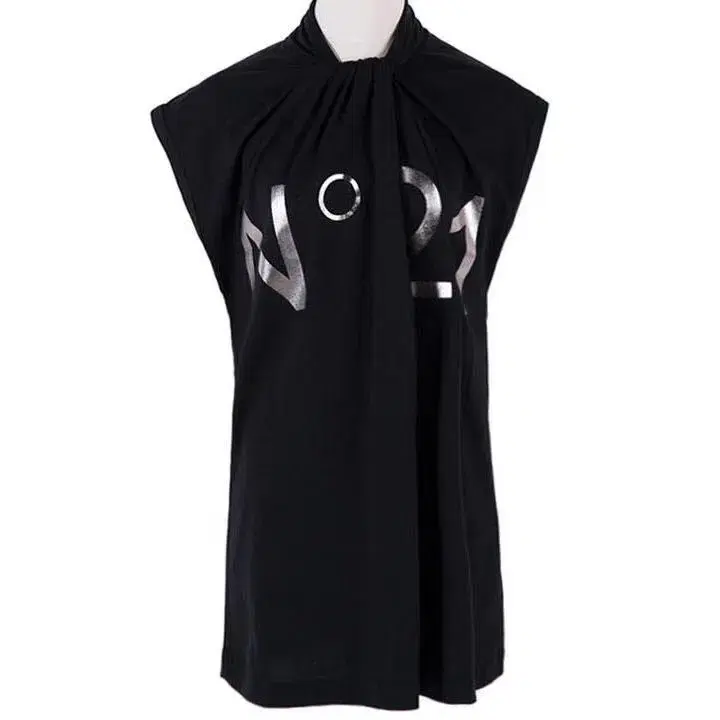 [Number 21] Logo Twist-Neck T-Shirt Black F081 4157 9000