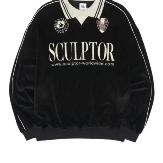 (M) Velour Soccer Jersey Black