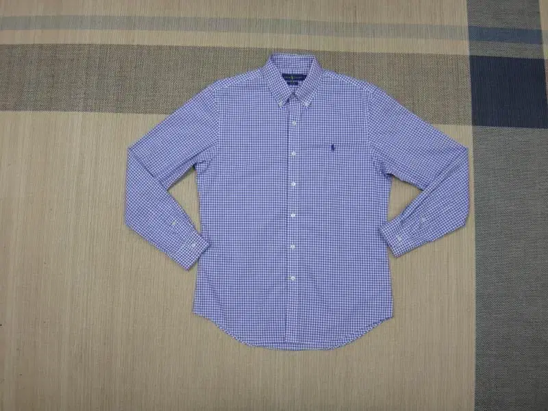 (XL) Polo Ralph Lauren Men's Gingham Check Long-Sleeved Cotton Shirt