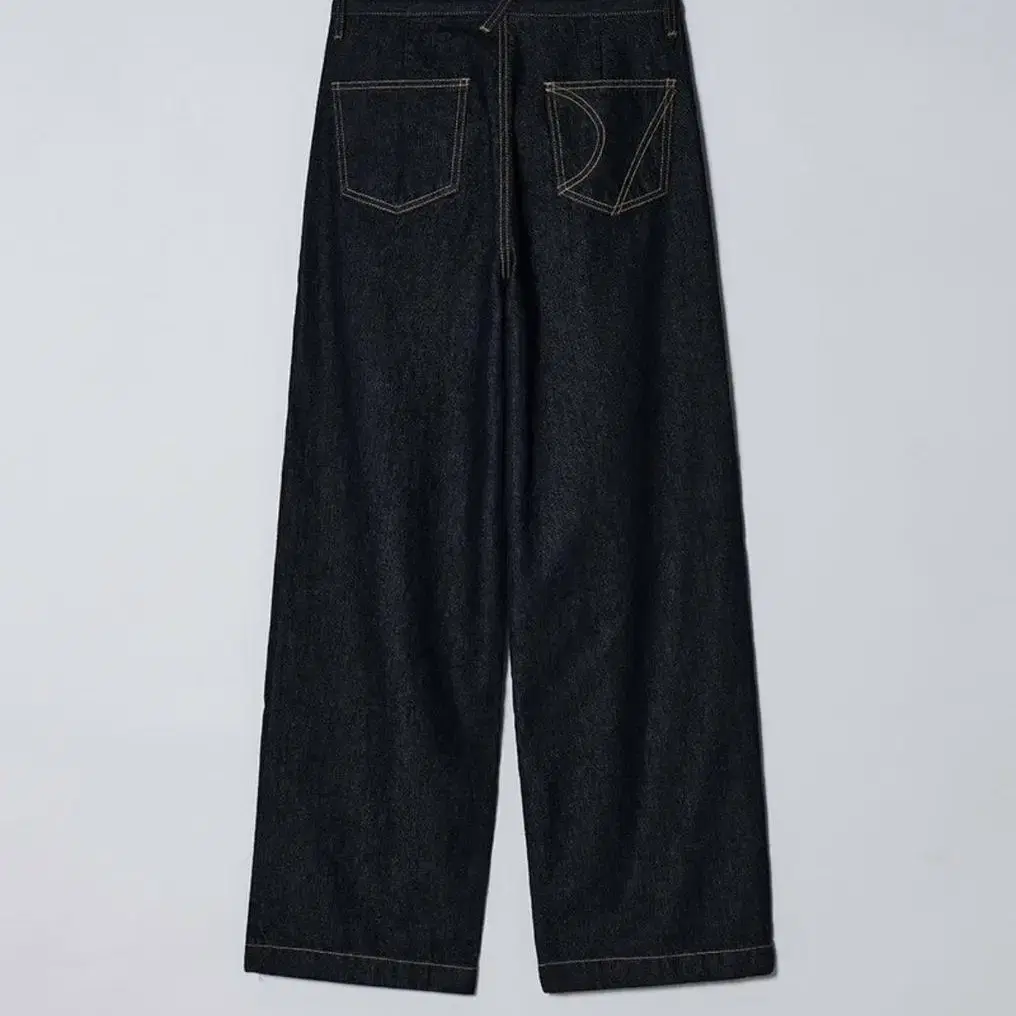 다이애그널 TUCK WIDE DENIM PANTS (navy)