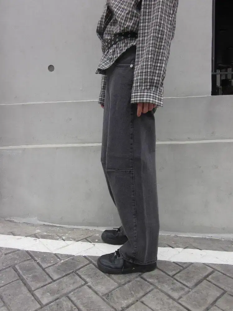 dad 디에이디 pintuck denim pants(gray)