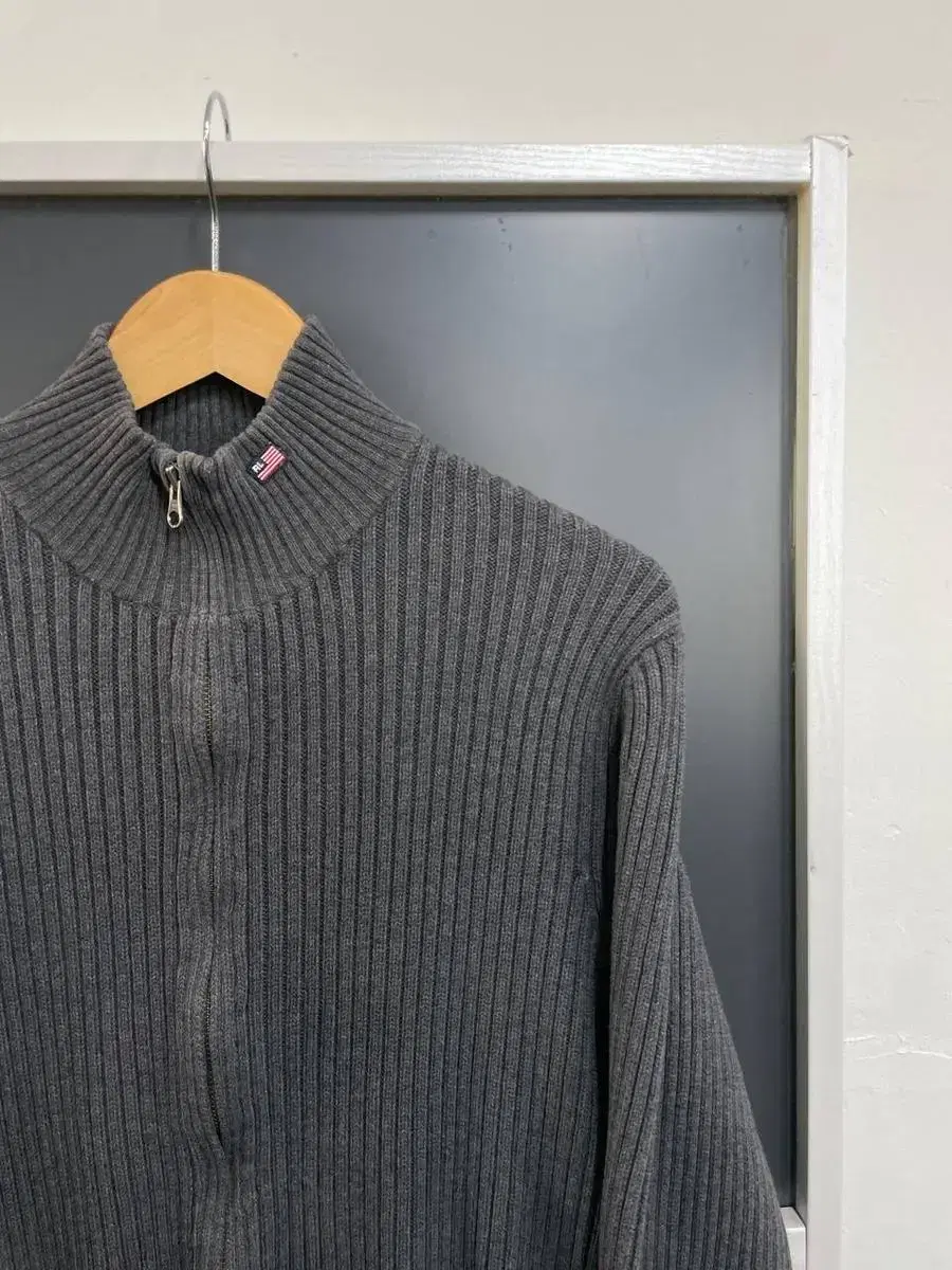 [L] Polo Wool Knit Sweater Jacket