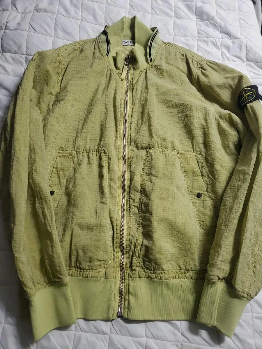 [L]Stone Island screen carbon silk jacket