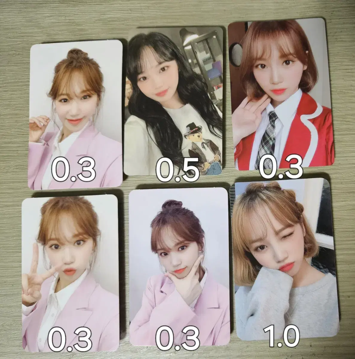 iz*one kim chaewon photocard