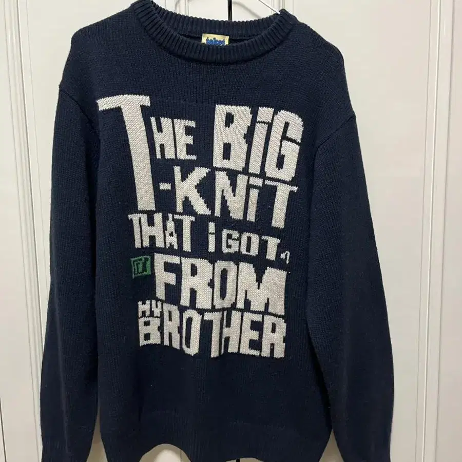 테켓 니트 네이비 teket big knit navy (M)