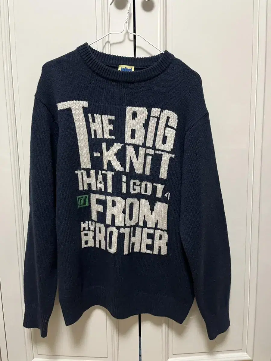 테켓 니트 네이비 teket big knit navy (M)