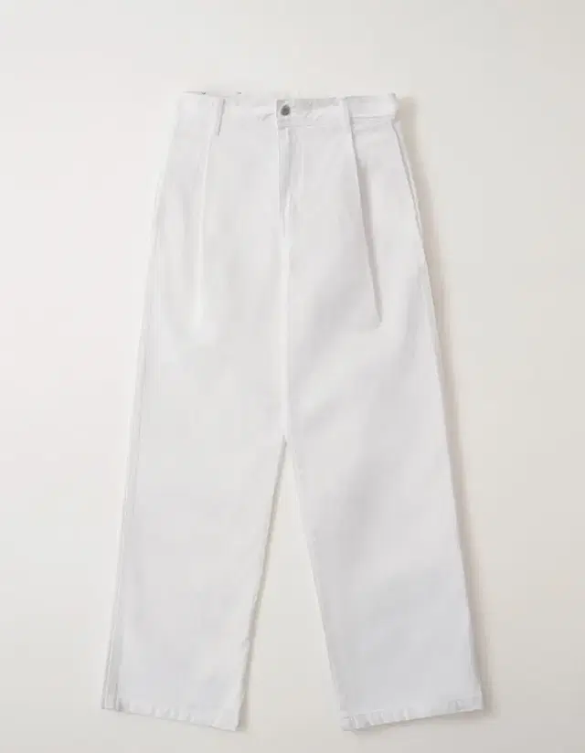 ged 2024 ONE-TUCK STRAIGHT JEANS - WHITE