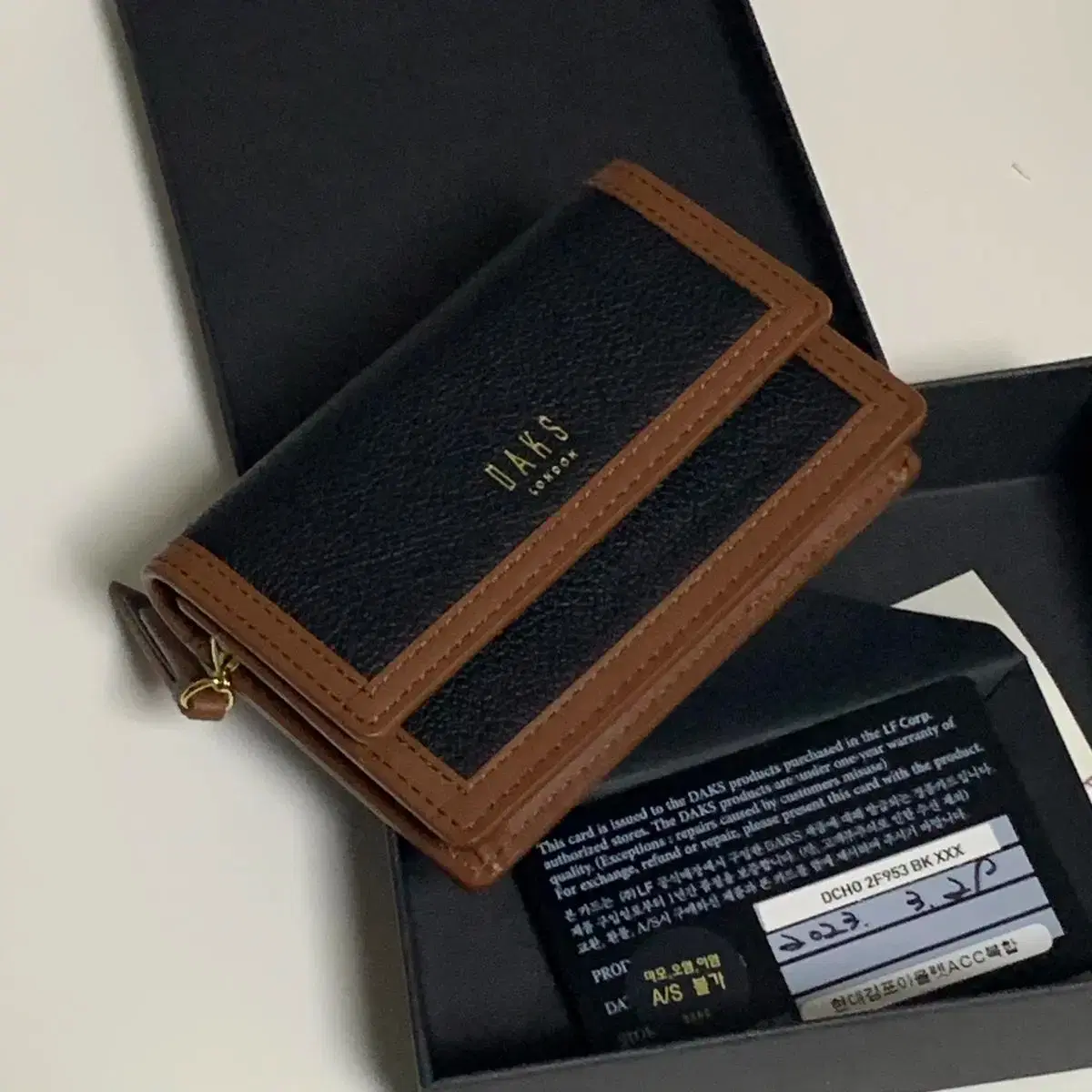 닥스 블랙 컬러배색 소가죽 카드지갑 | 브랜드 중고거래 플랫폼, 번개장터
