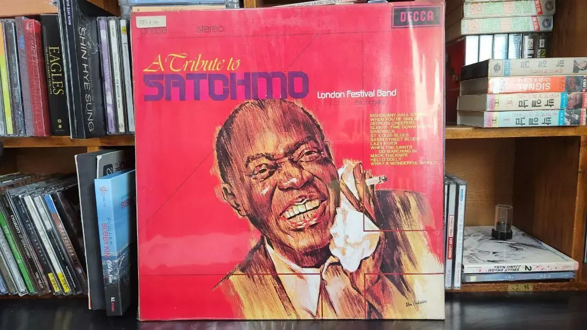 루이암스트롱 LP SATCHMO 성음사 문공부 견본앨범