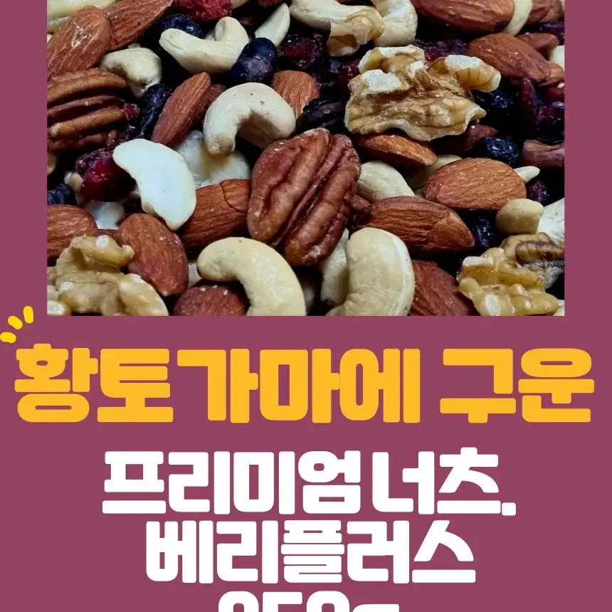 황토 가마에 구운 프리미엄 넛츠 베리 플러스 9가지 견과류 850g