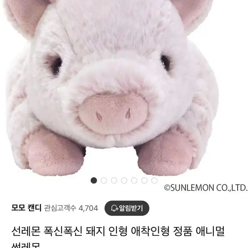 (가격내림) 선레몬 돼지 인형