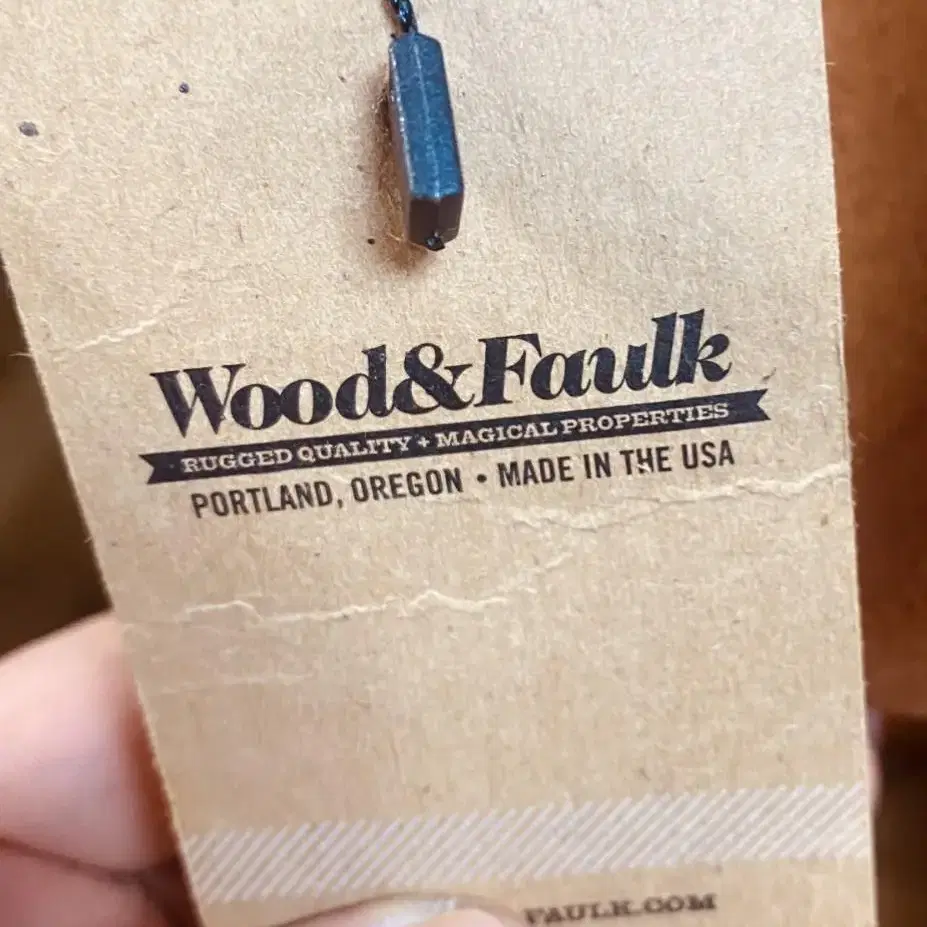 [미사용] WOOD&FAULK 접이식 가죽의자 made in USA