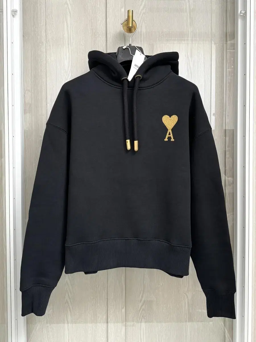 [New Arrivals] Army Gold Big Heart Hoodie Black S