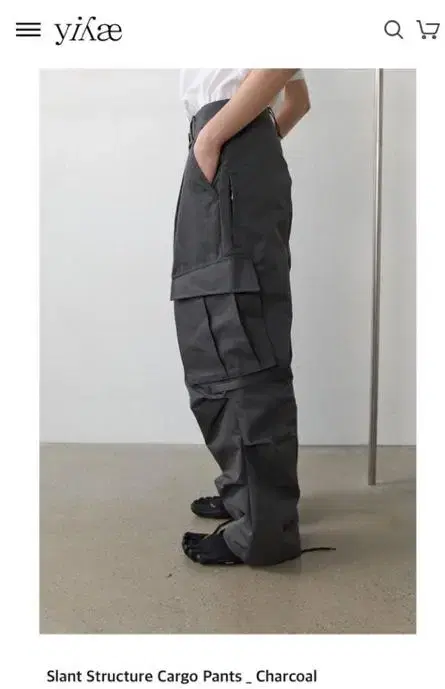 YIYAE IYE Cargo Pants Charcoal Grey M