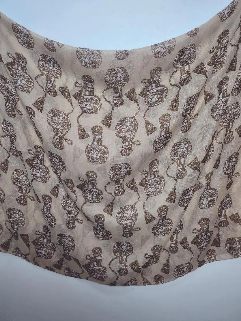 ECO REBORN Beige Printing Scarf