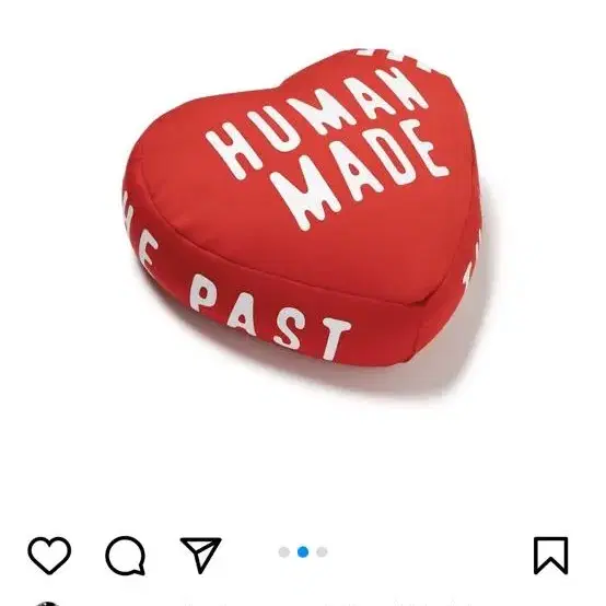 휴먼메이드 하트 비즈 쿠션 human made