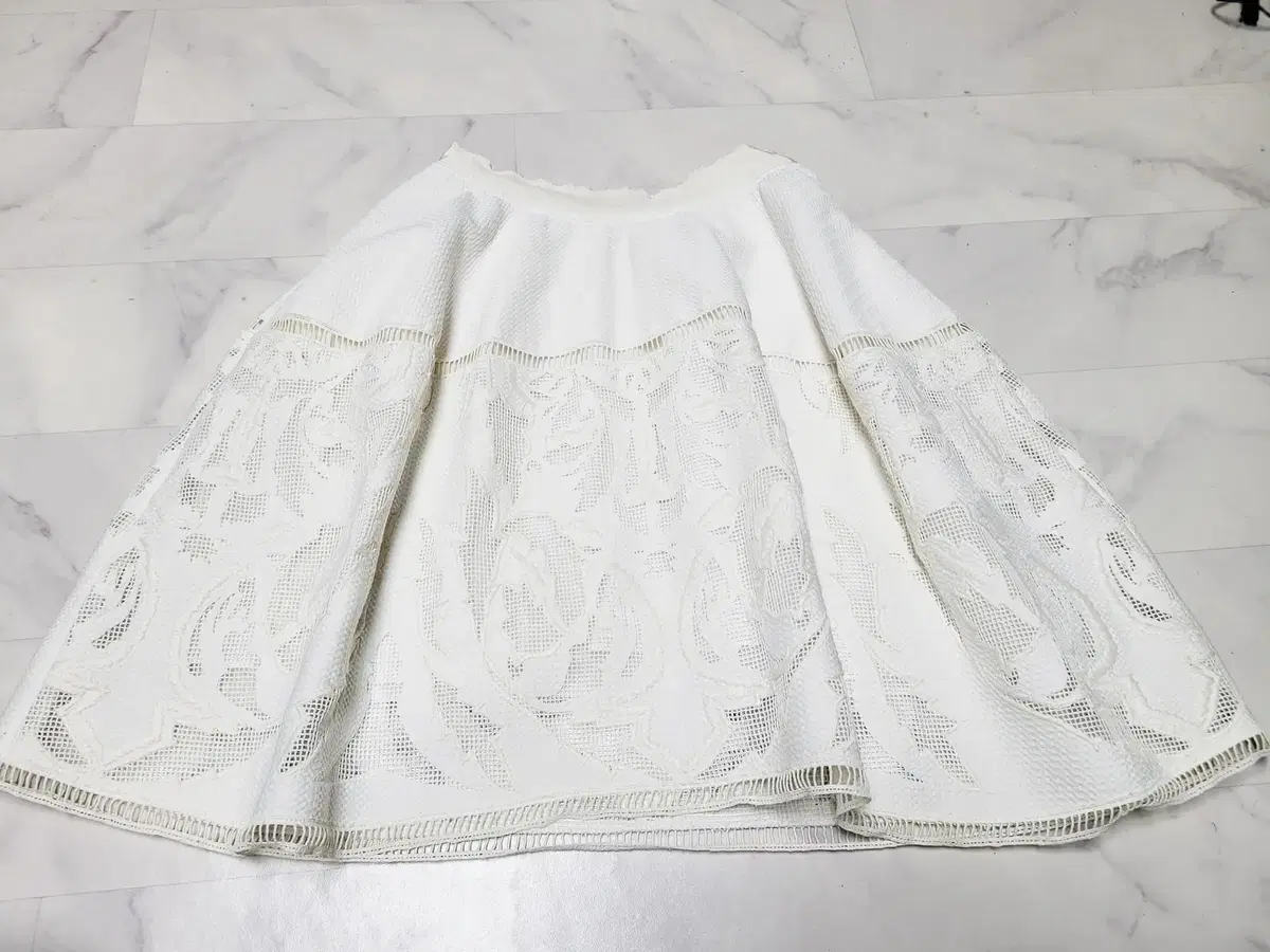 Time White A-Line Ruffled Skirt 44Size Paul929