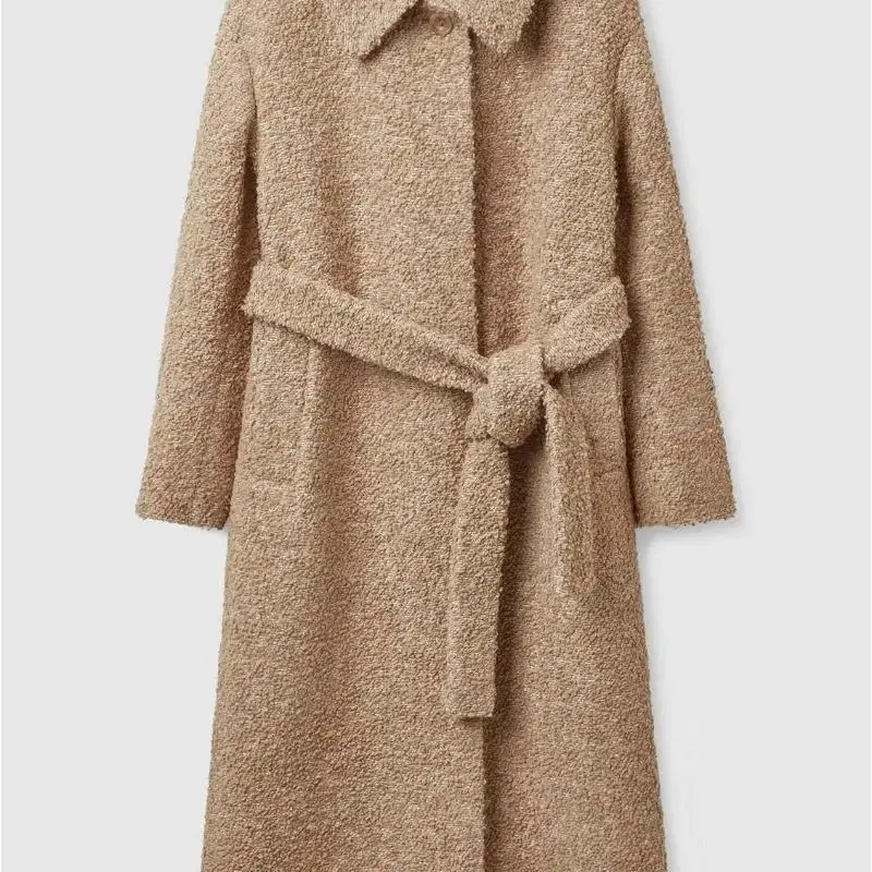 COS Boucle belted coat 테디베어 롱코트