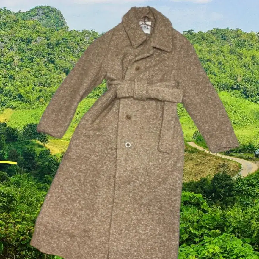 COS Boucle belted coat 테디베어 롱코트