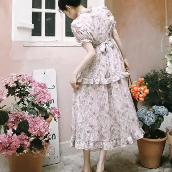 밀크코코아 원피스 Amelie dress line.summer coven