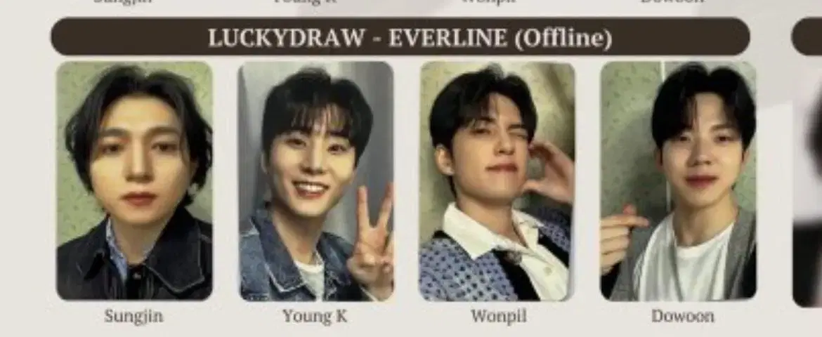 Everline Offline unreleased photocard day 6 Seongjin Sung